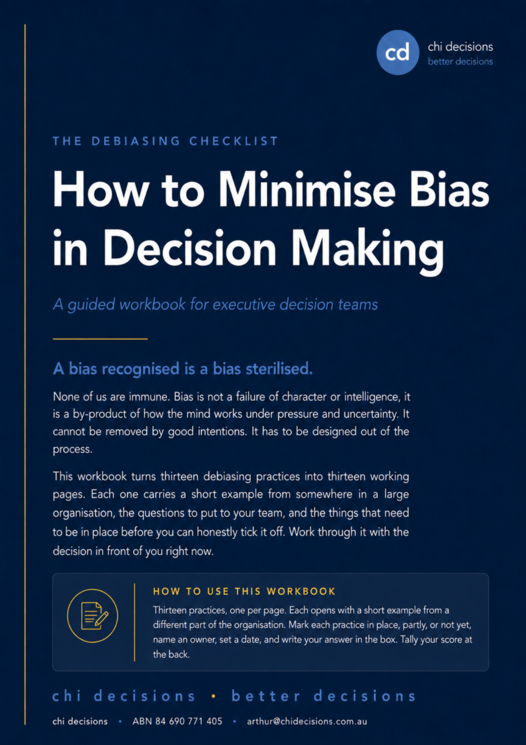 Ebook Minimising Bias in Decision Making